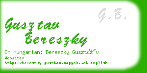 gusztav bereszky business card